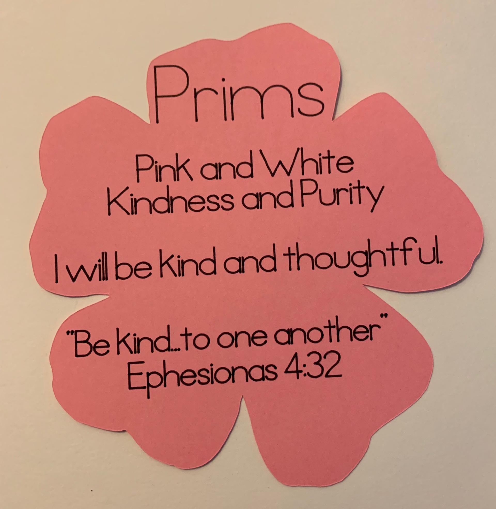 Prims Distinctives Card