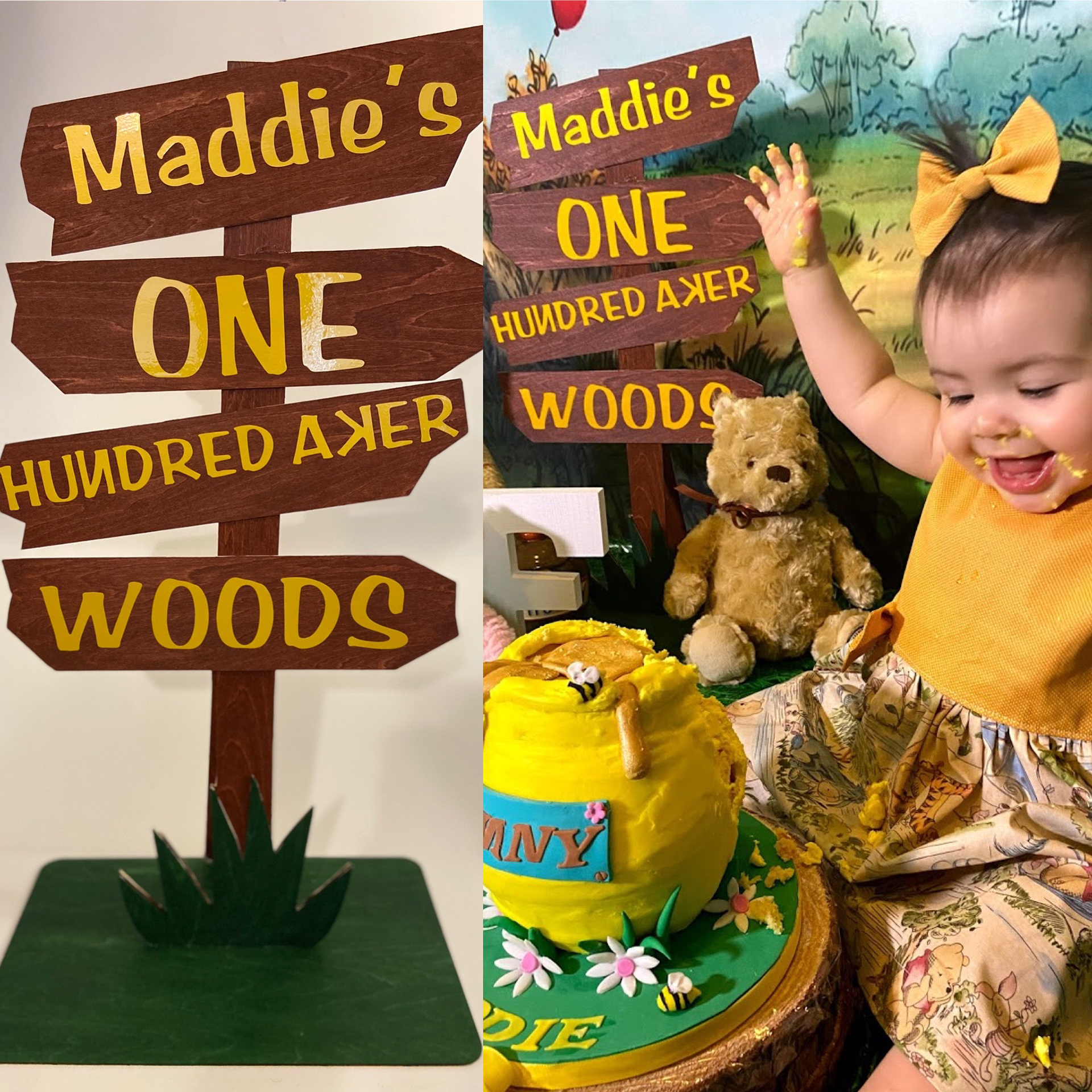 Custom Hundred Aker Woods Sign - Winnie the Pooh Party/Photoshoot
