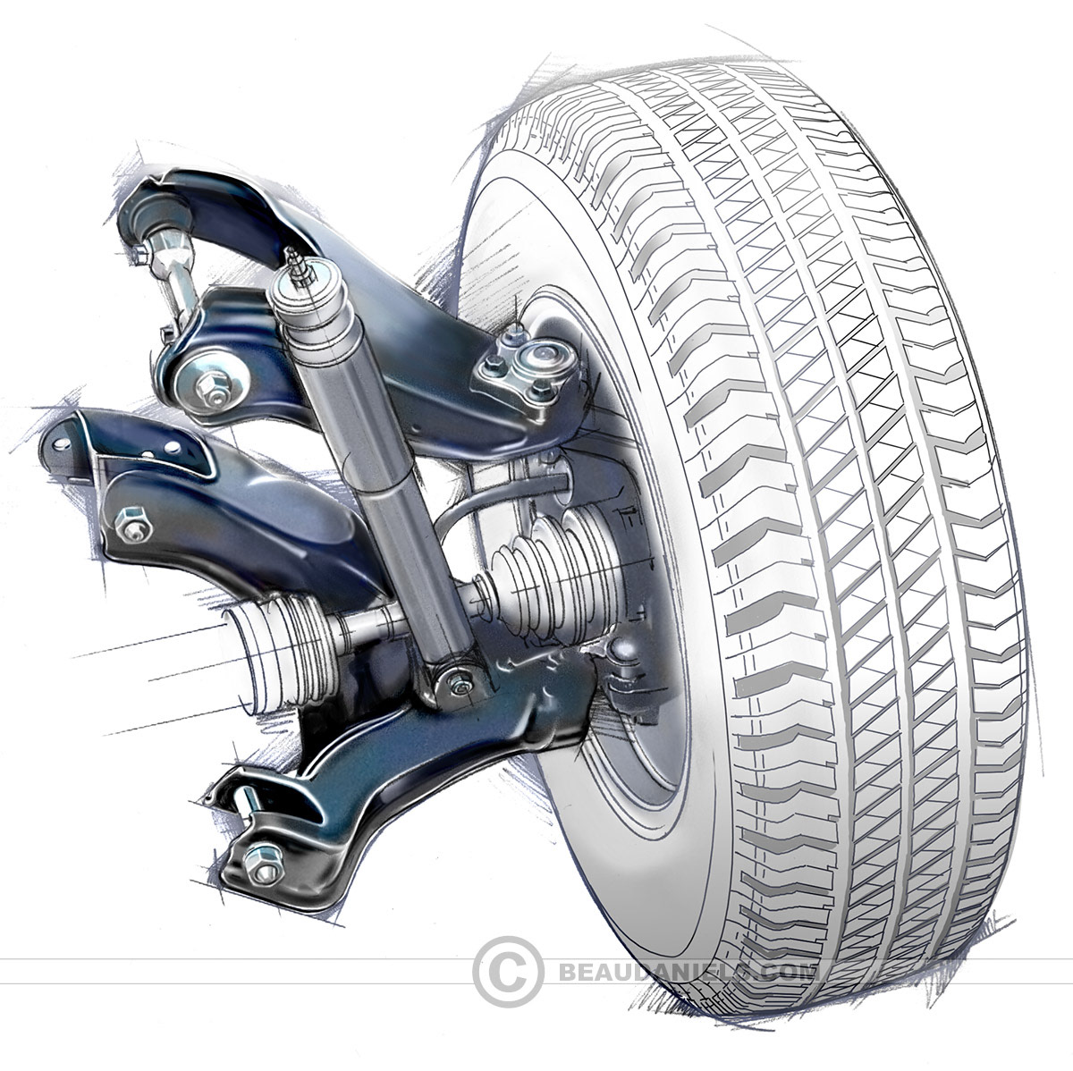 Acura rear suspension.