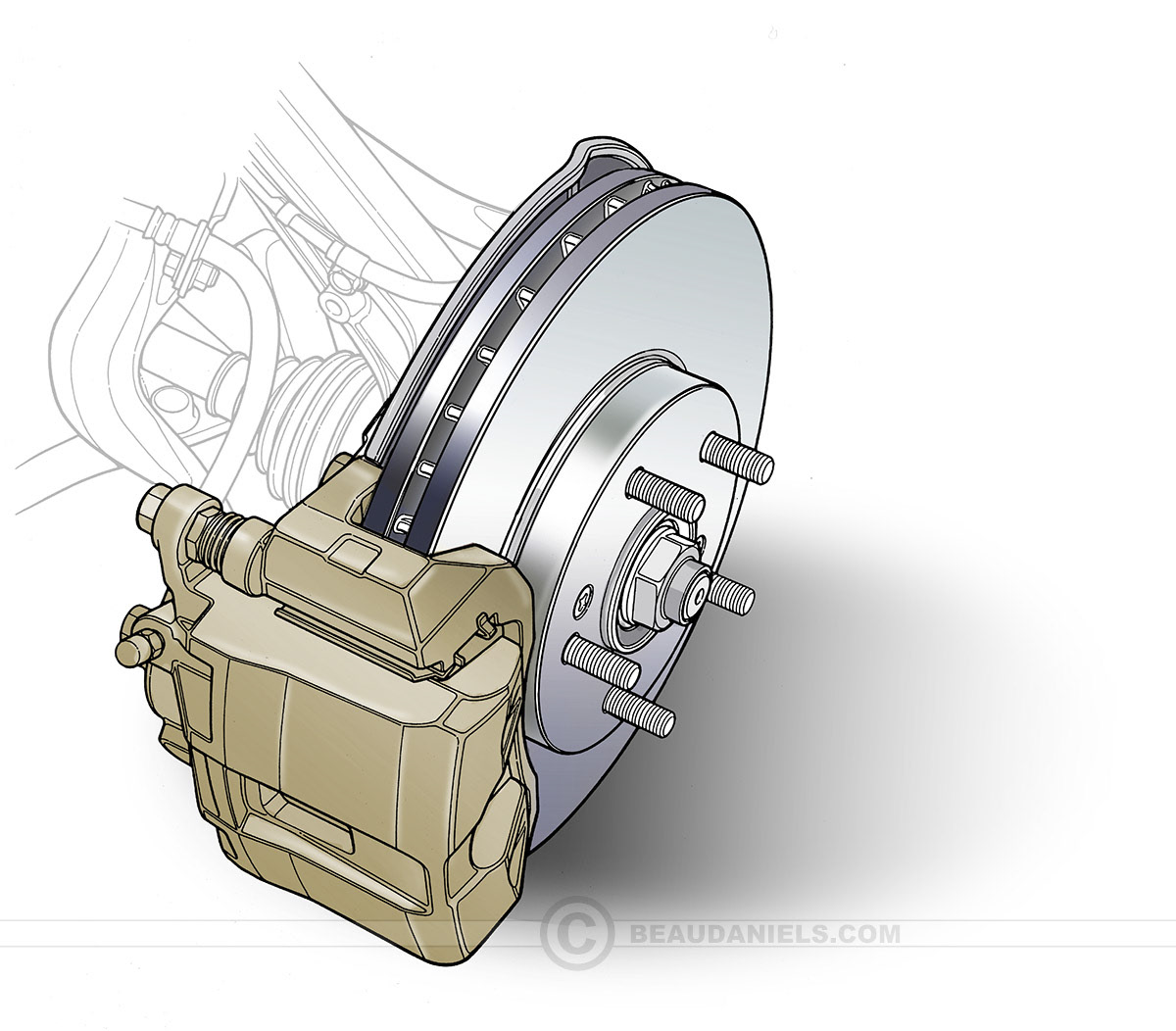 Disk brake and caliper