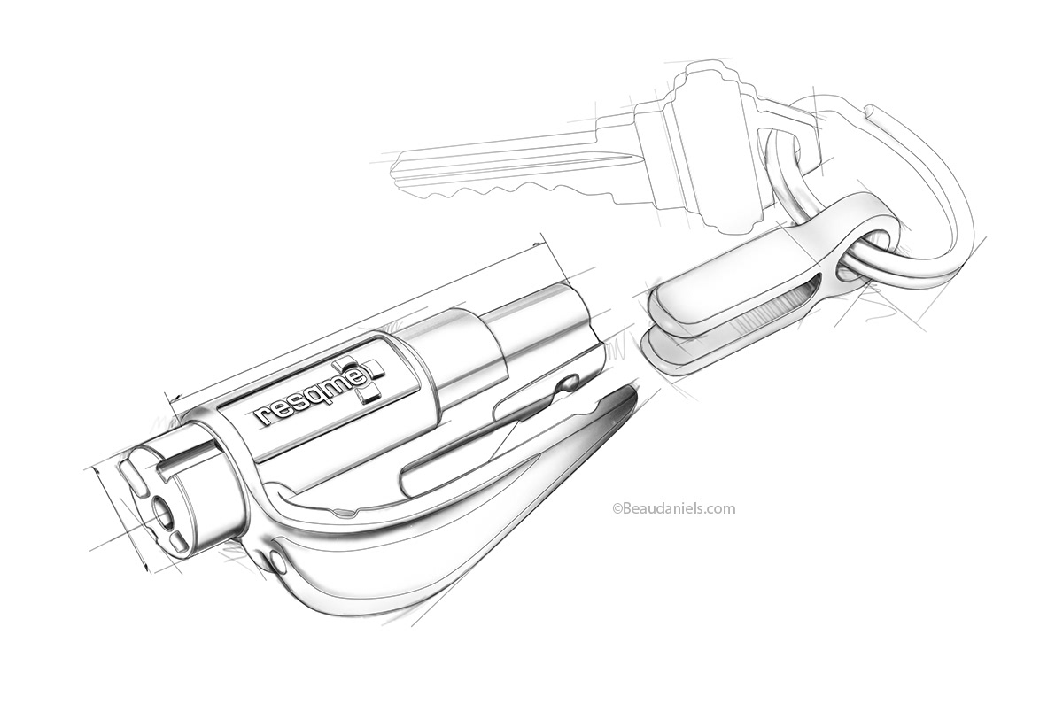 Restoration Hardware. Resqme, key chain safety device.
