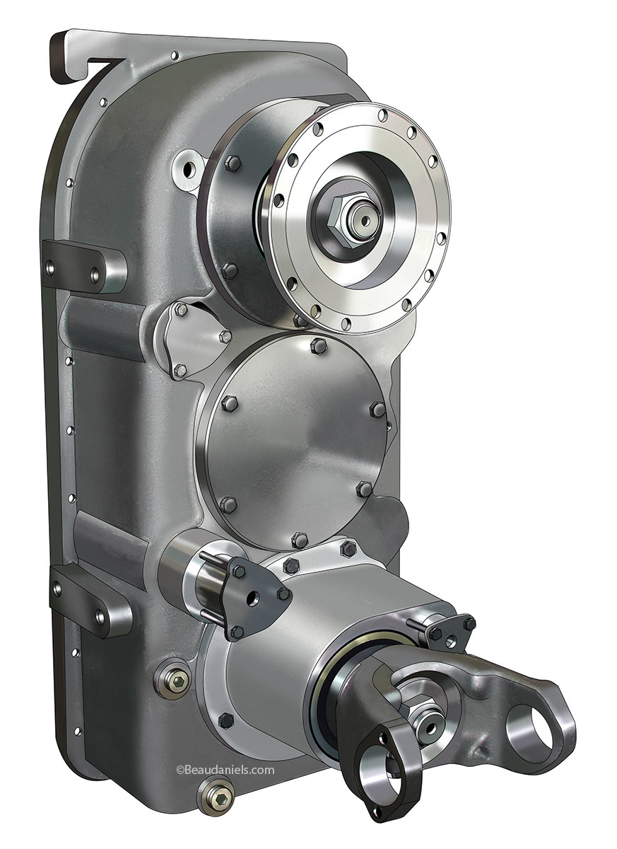 Coiler truck, Fabco transfer case.