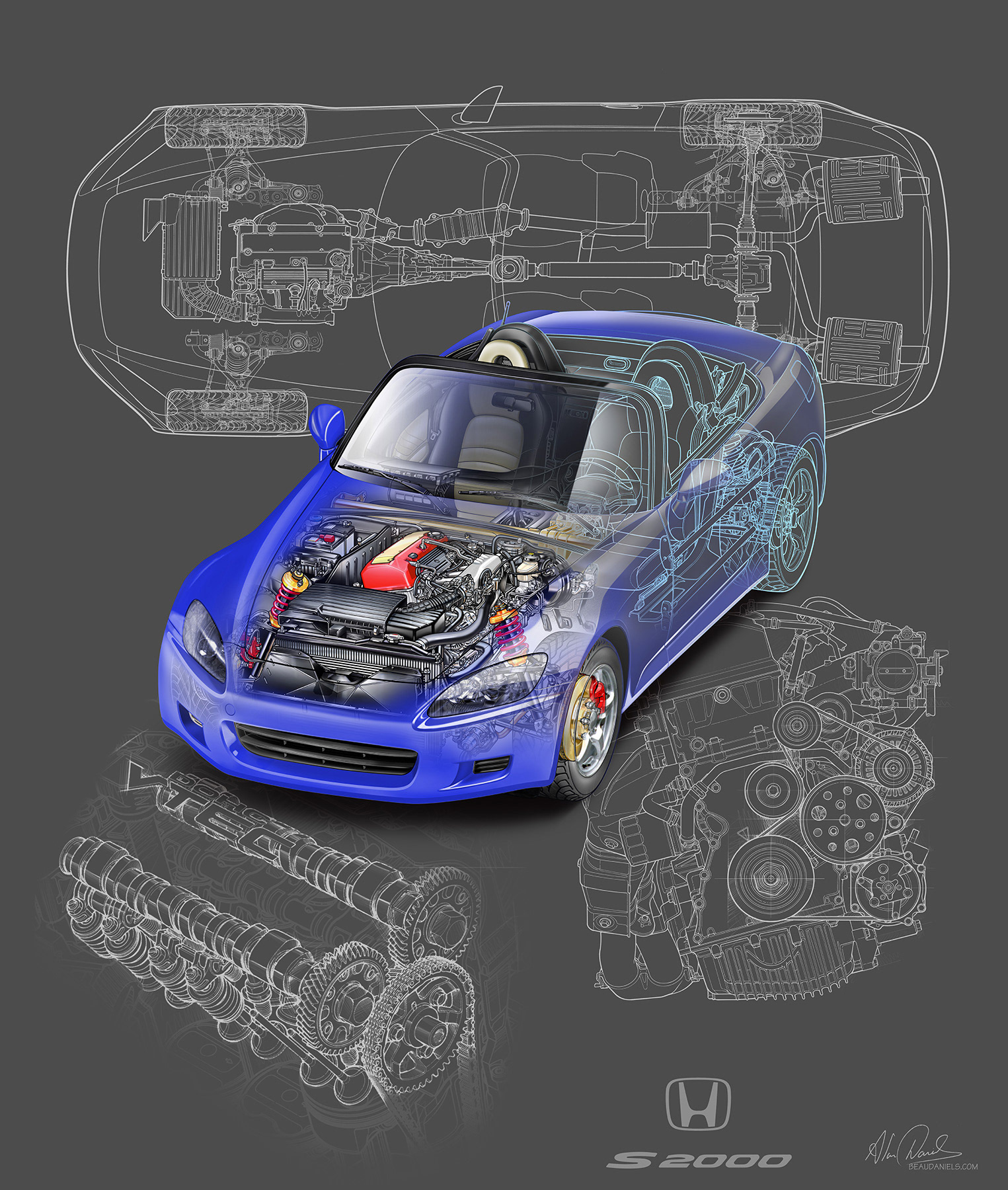 Honda S2000 Laguna Blue.