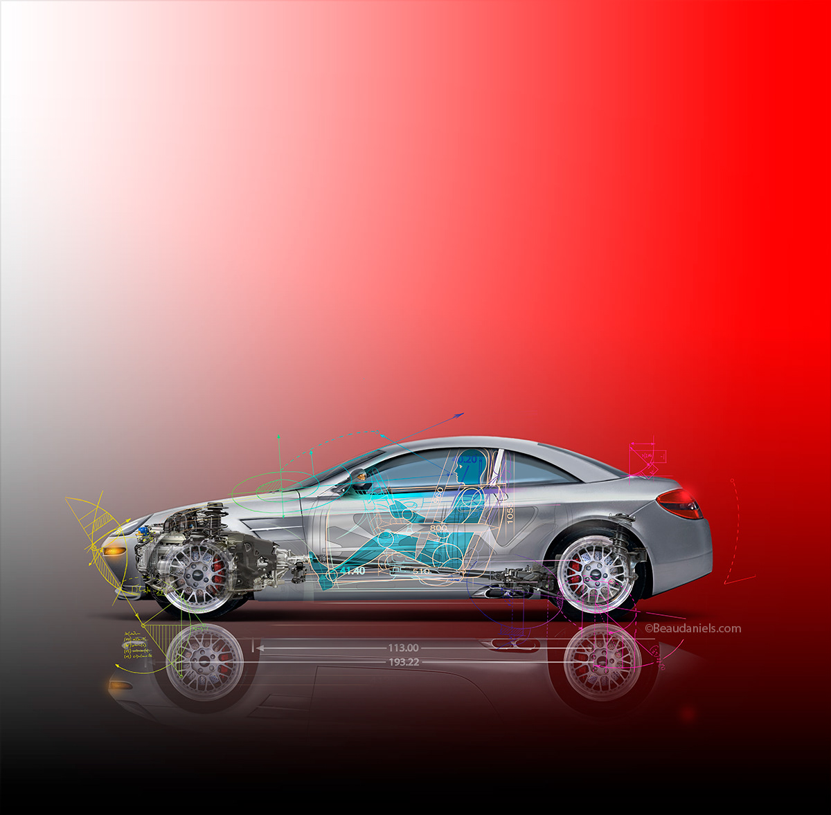 Generic car cutaway profile