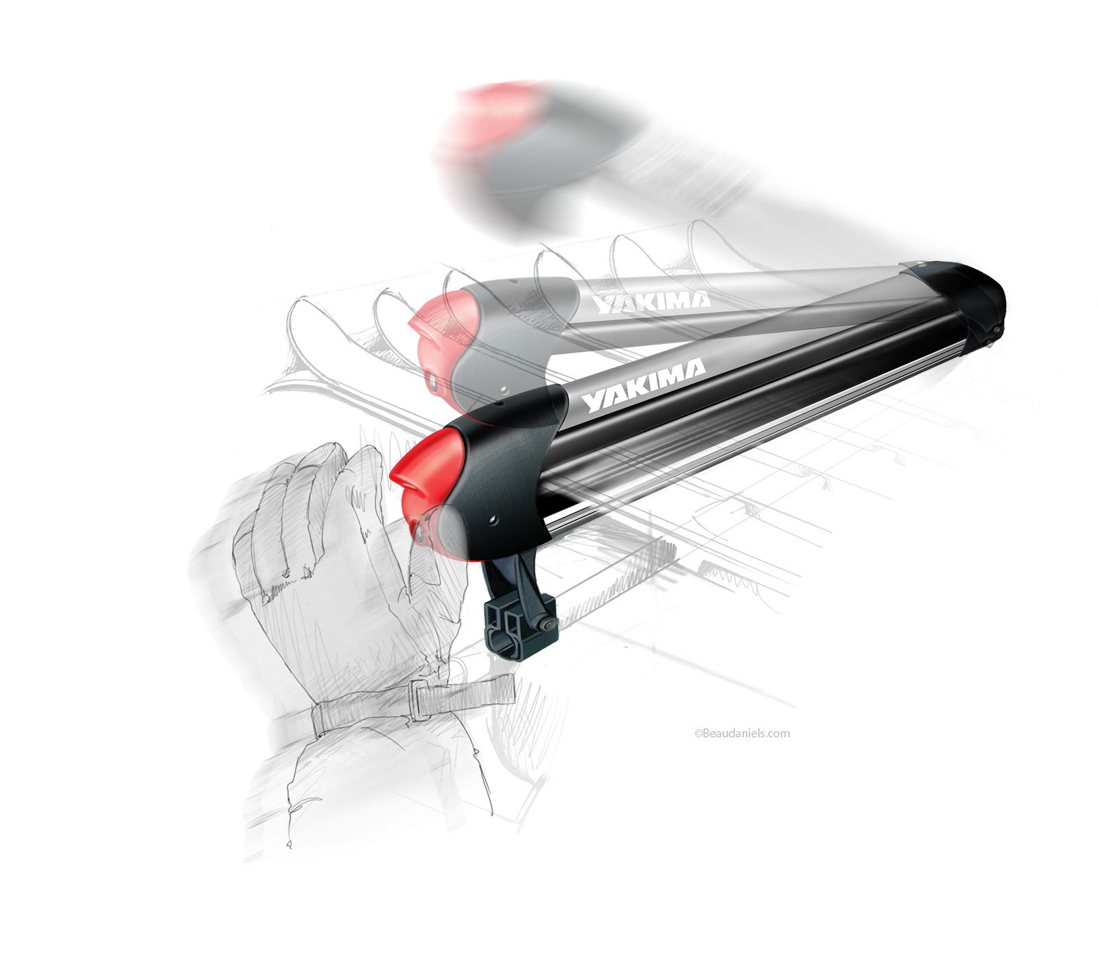 Yakima, "Powder hound". Ski rack.Yakima,