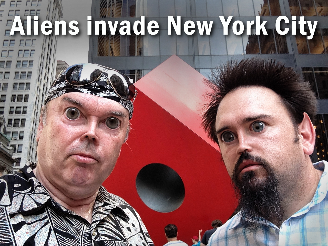 The DIZE BOYS invade New York City (Jon Edward Dize (L) and John Wayne Dize Sr. (R))