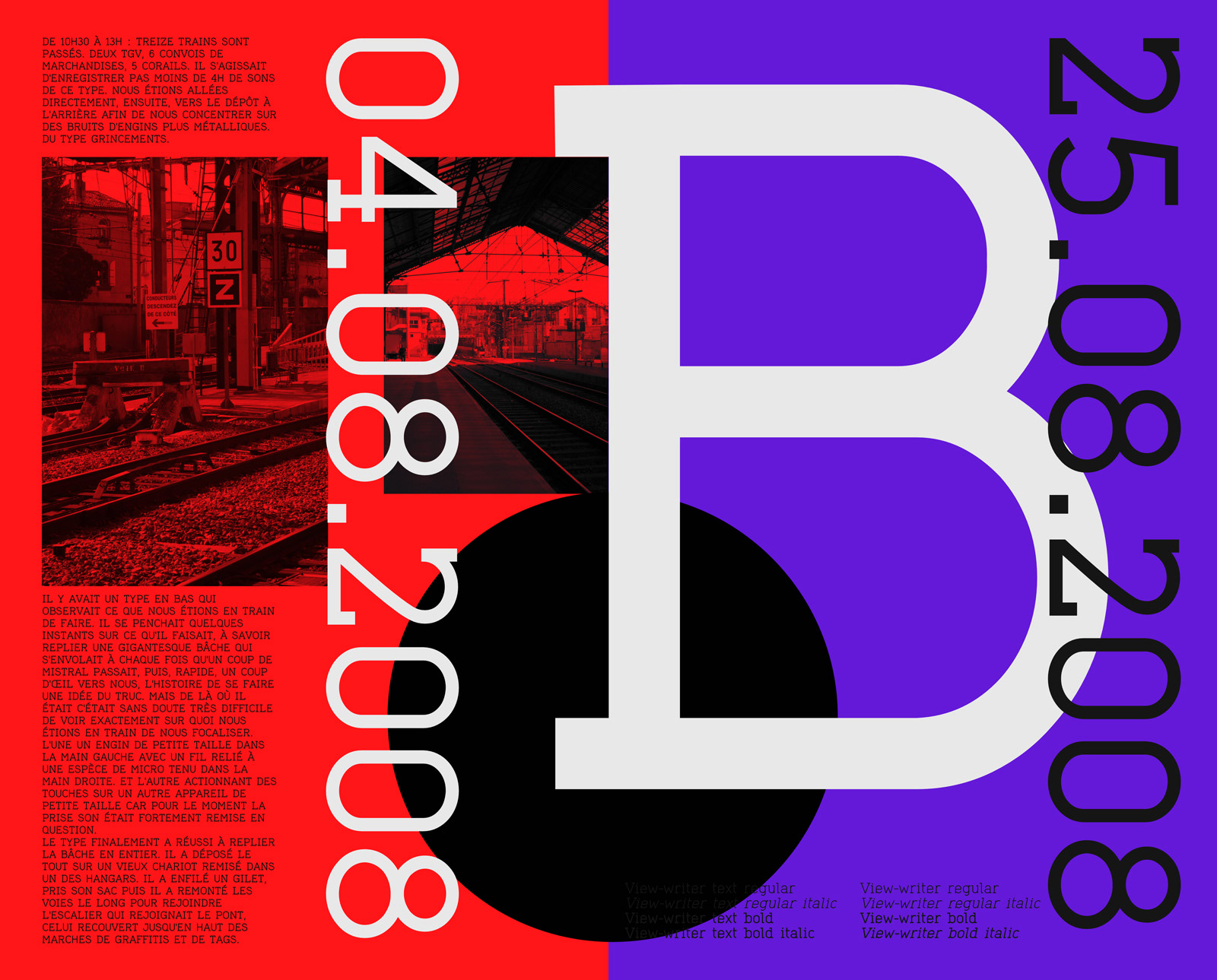 Double page with typographic creation