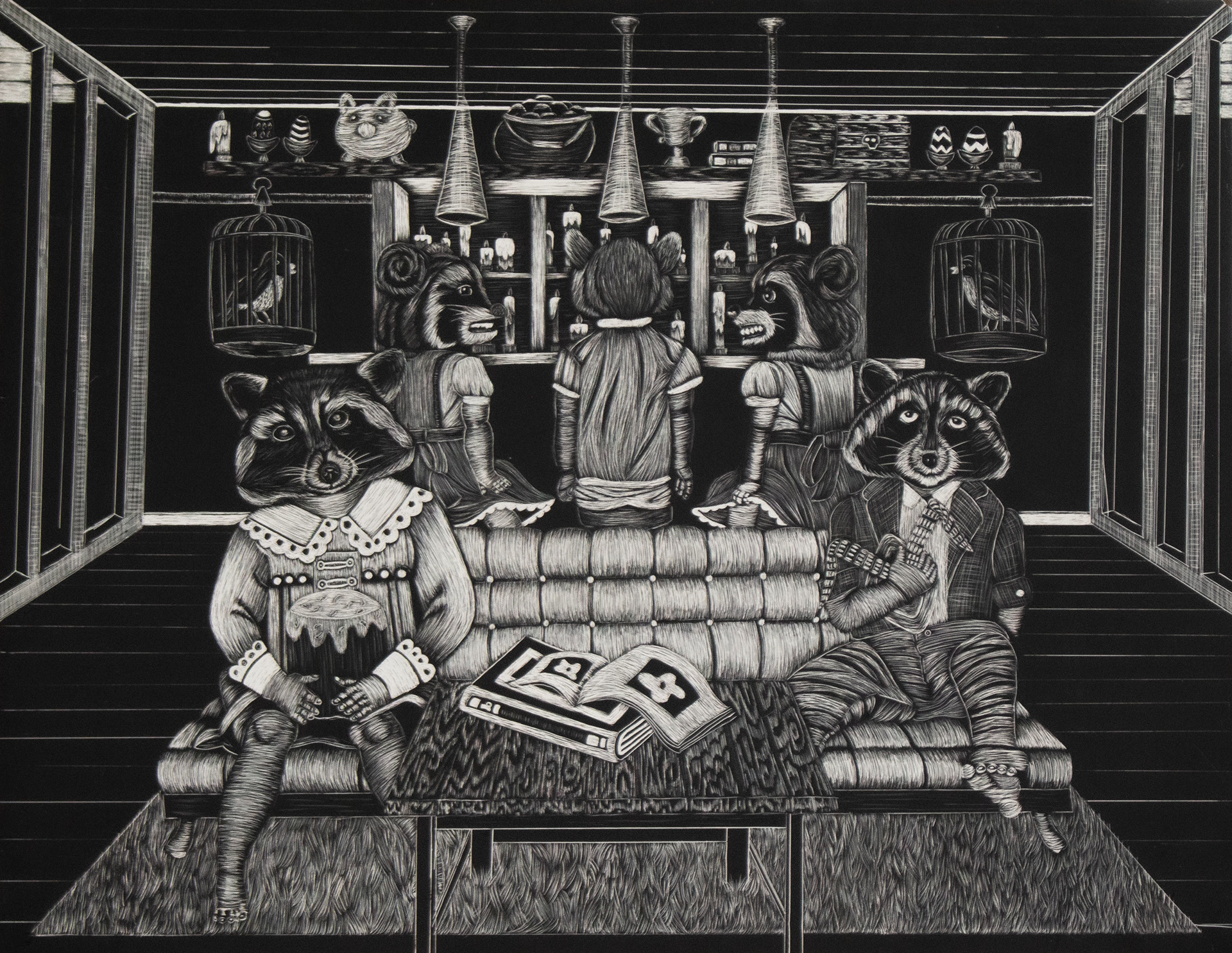 11th grade / scratchboard