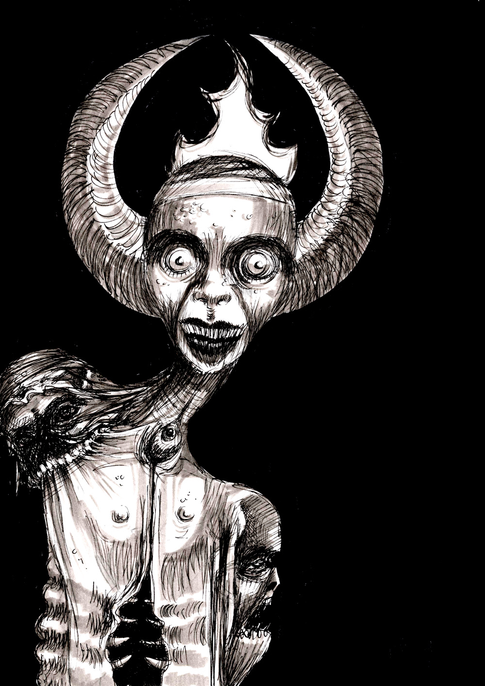 Ink & promarkers on paper