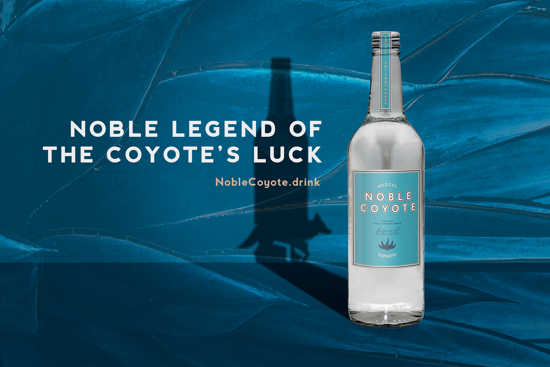 Noble Coyote Tequilla Label and Campaign Design
