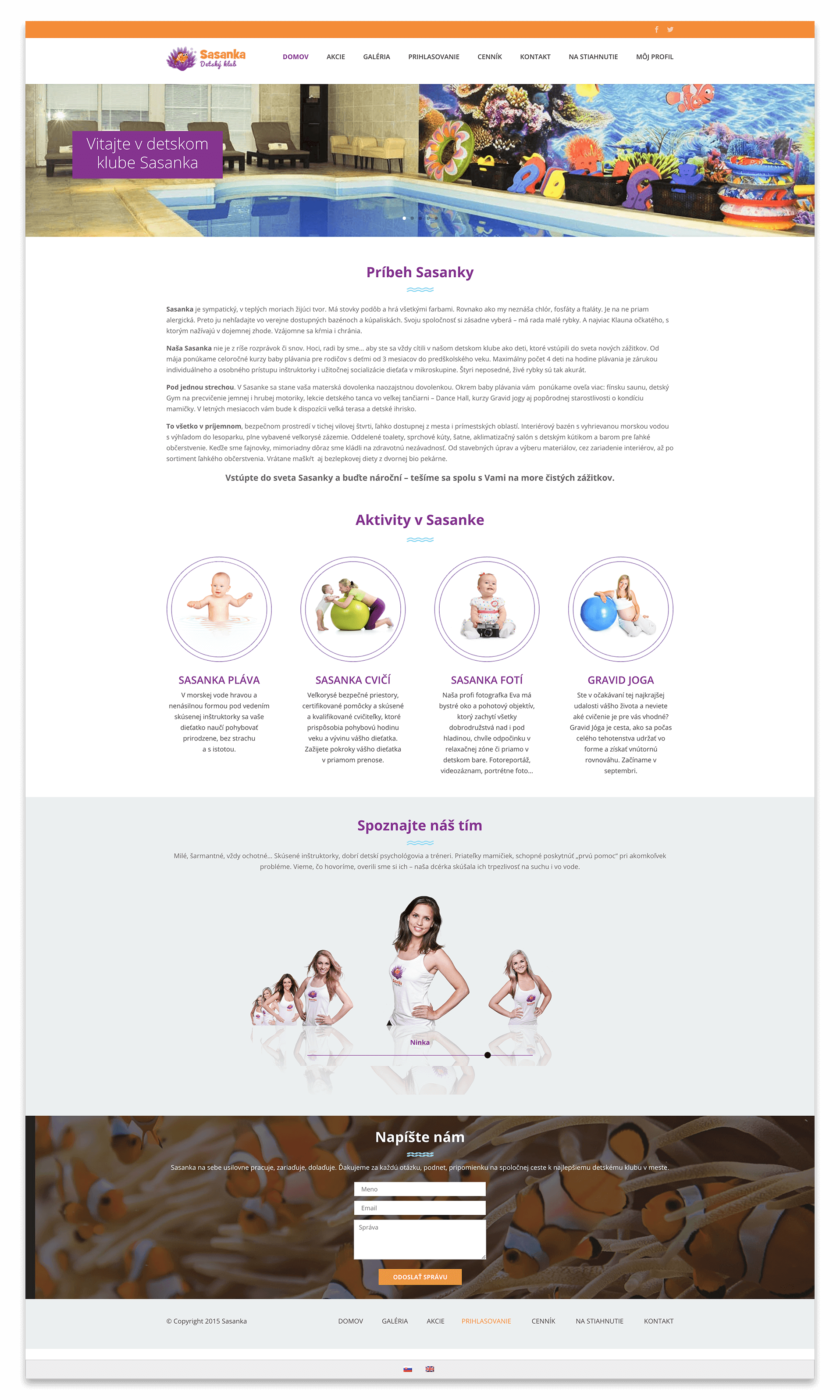 Sceencapture of Klubsasanka original website