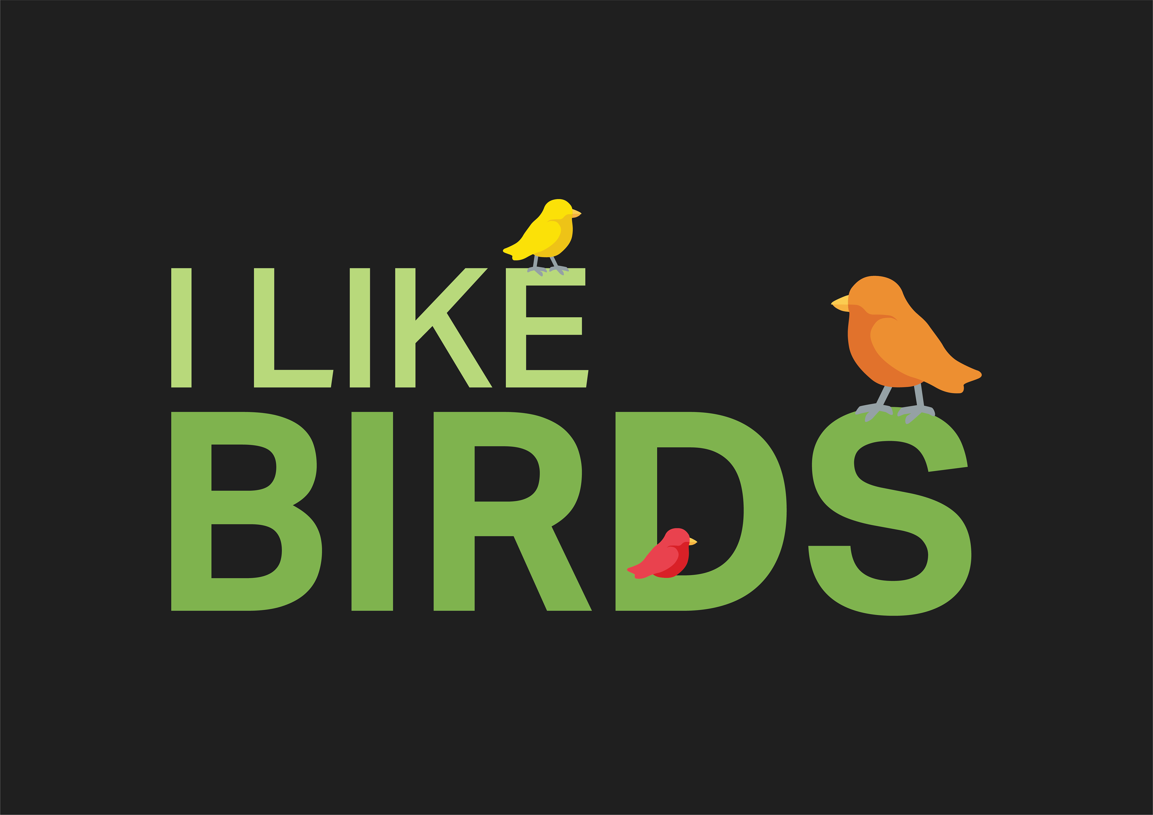 I Like Birds Sticker
