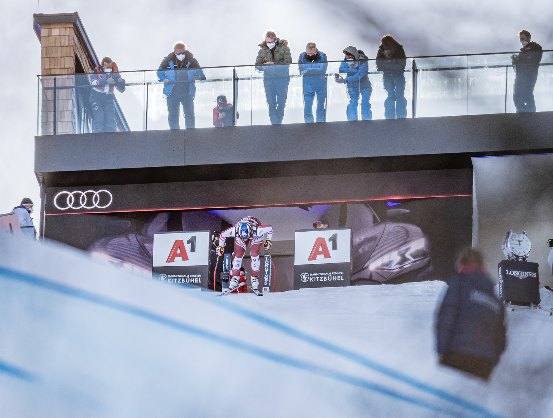 22.01.2021, Streif, Kitzbuehel, AUT, FIS Ski Weltcup, Abfahrt, Herren, im Bild Matthias Mayer (AUT) // Matthias Mayer of Austria during the mens downhill of Kitzbuehel FIS Ski Alpine World Cup at the Streif, Kitzbuehel, Austria on 2021/01/22. AS-Photography © 2021, PhotoCredit: AS-Photography/ Stefan AdelsbergerMatthias Mayer (AUT)