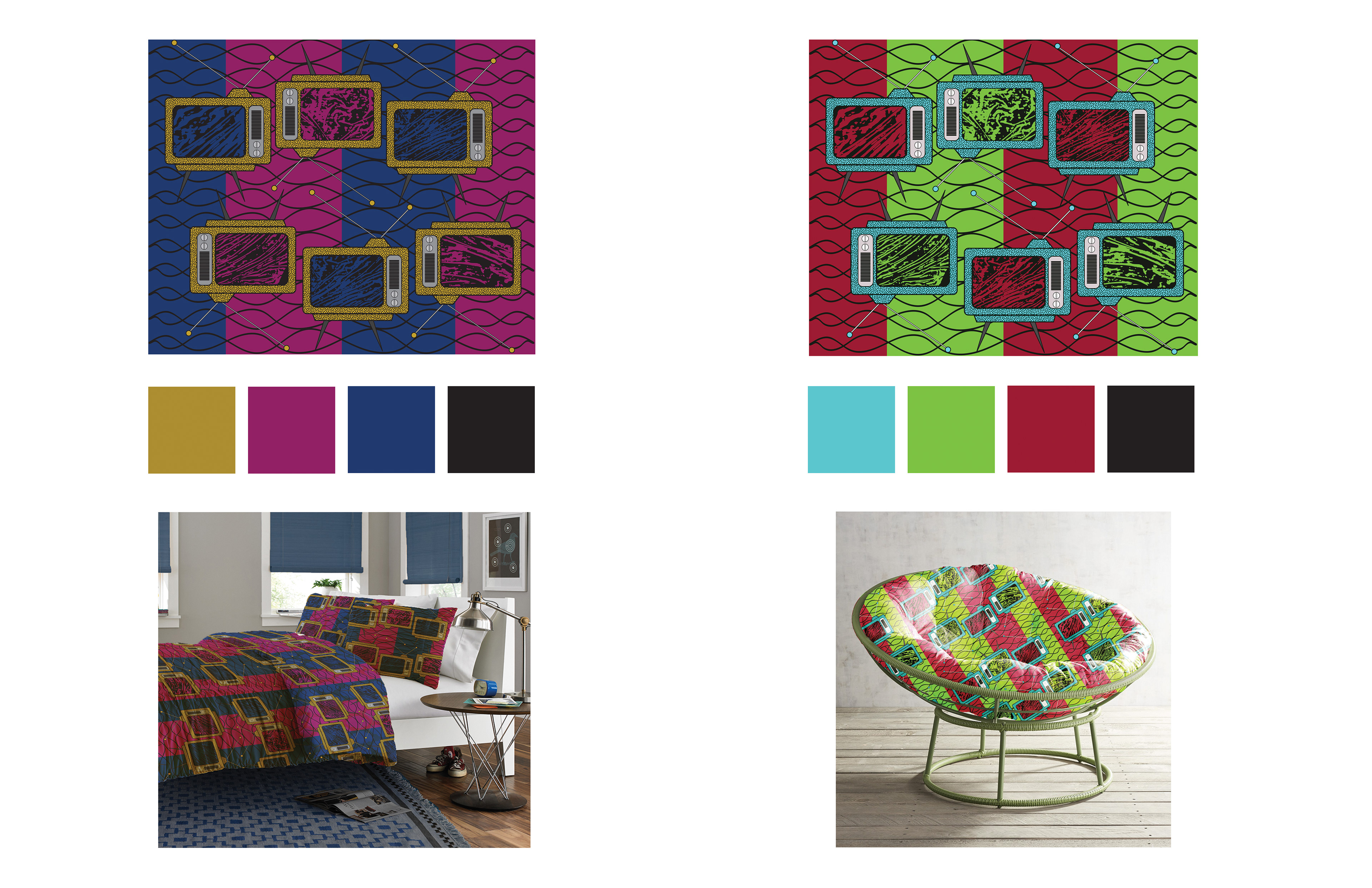 Ankara Inspired Television Fabric Design, Fall 2018