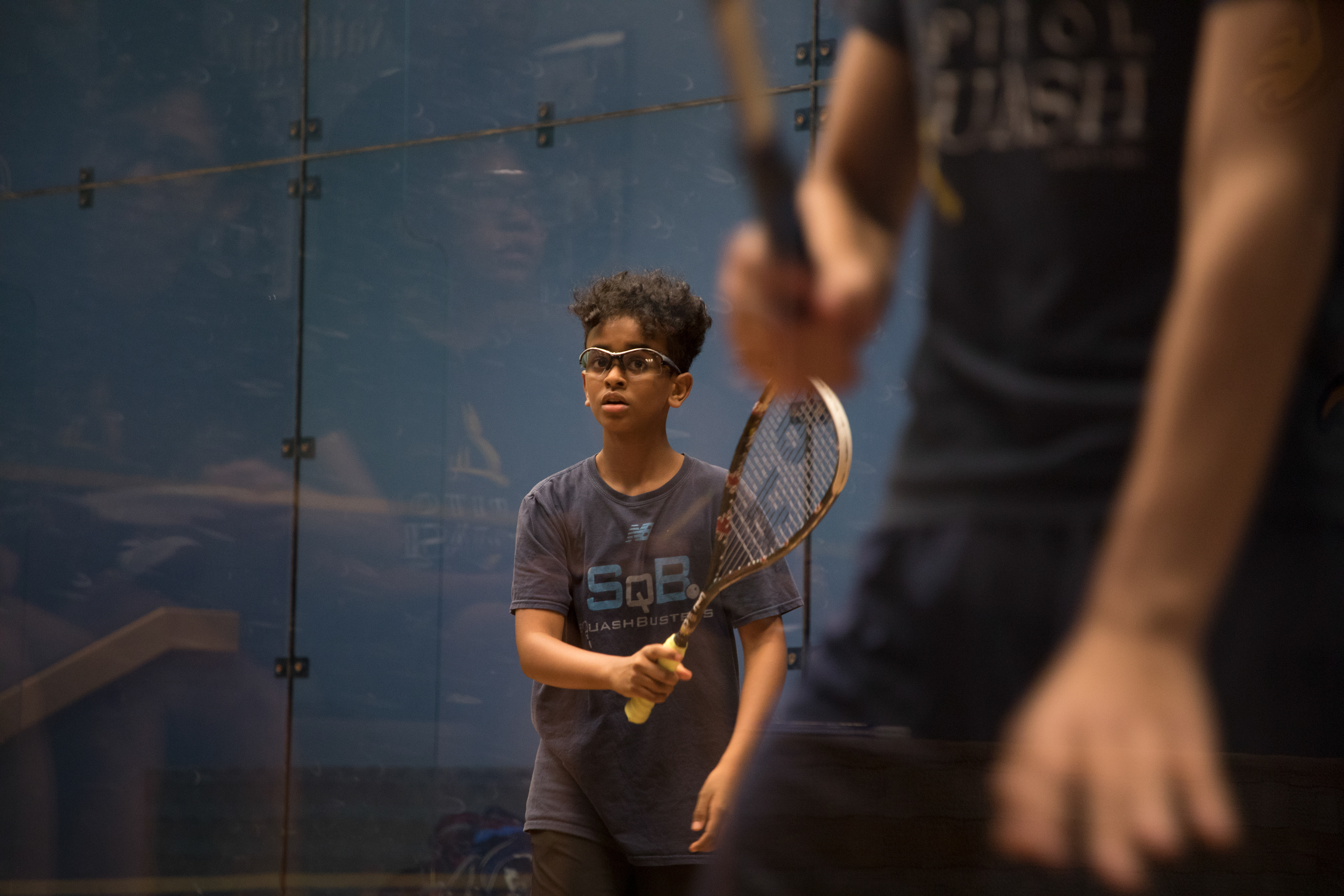 HARTFORD, CT Players at the Squash Education Alliance tournament compete at Trinity College on November 17, 2018.