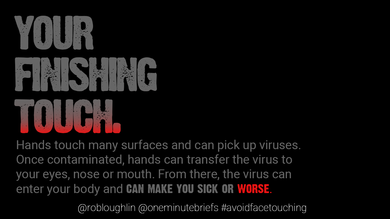 #AVOIDFACETOUCHING