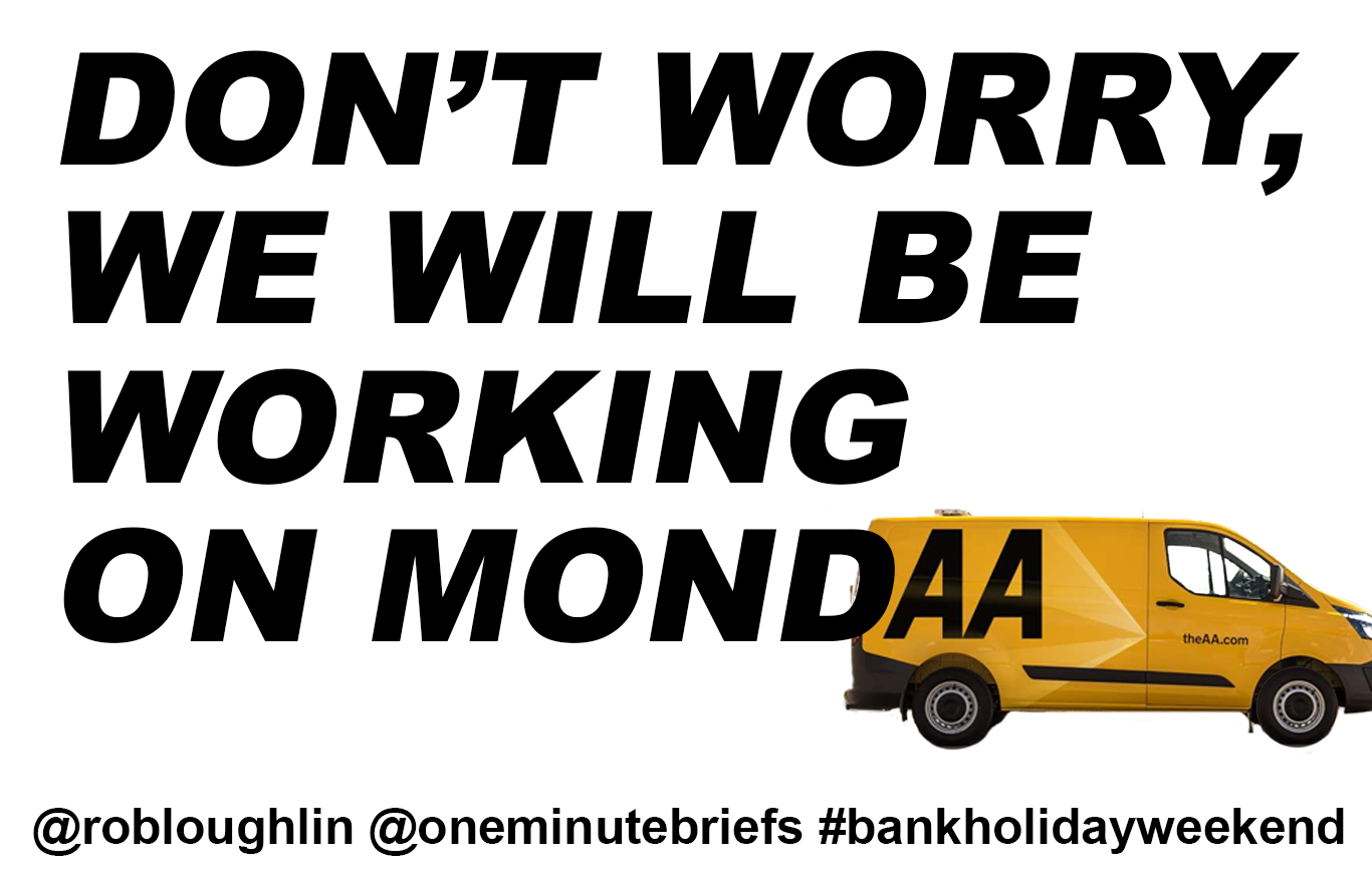 #BANKHOLIDAYWEEKEND