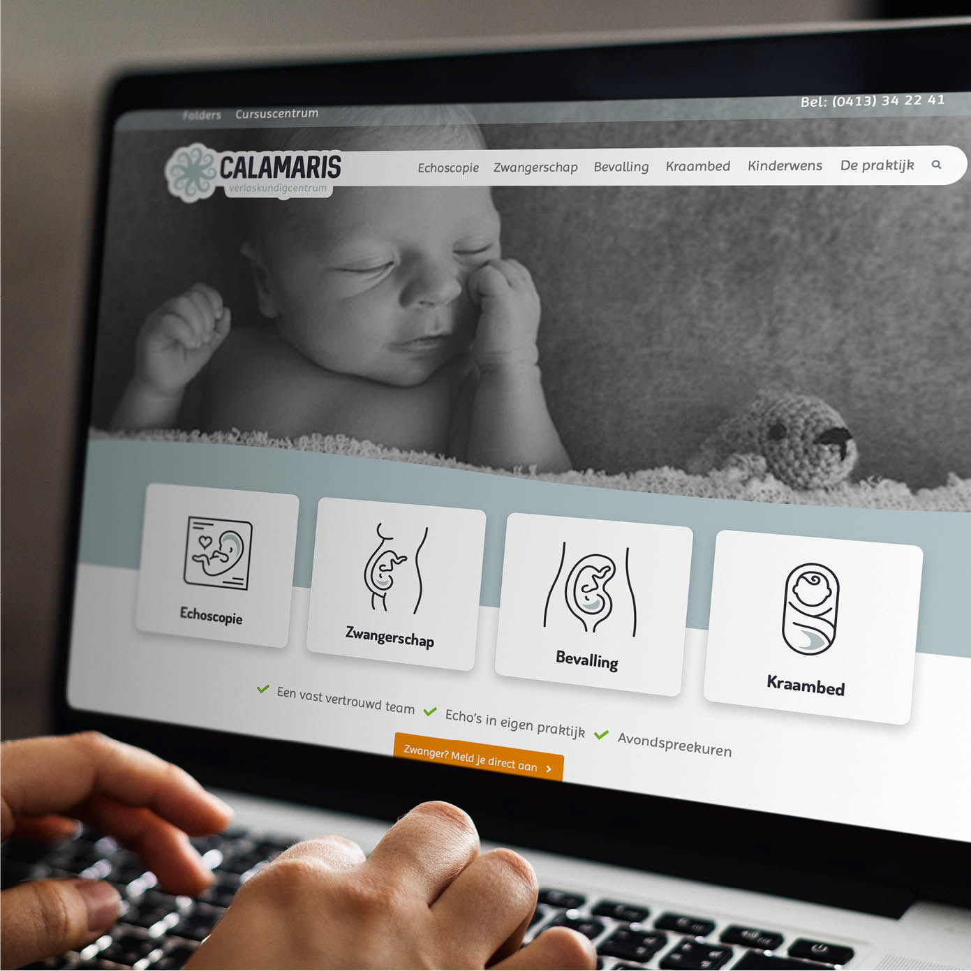 Ontwerp website www.calamaris.nl