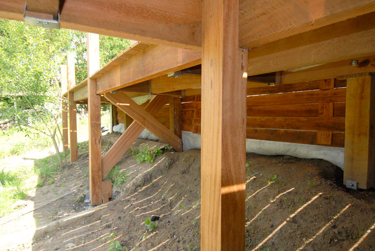 piliers et charpente passerelle