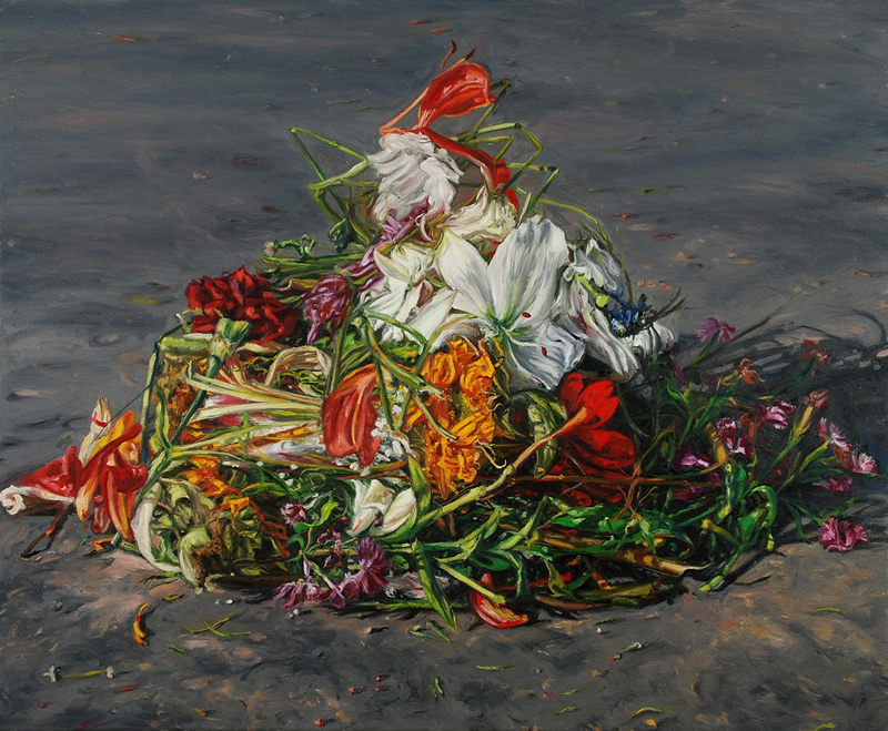 Bouquets, oil on canvas, 30in x 36in, 2008