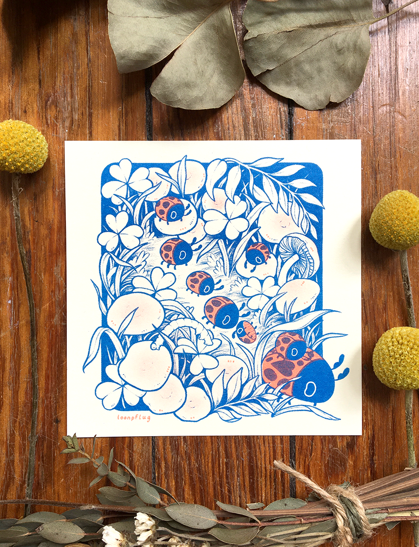 2-color Risograph Print