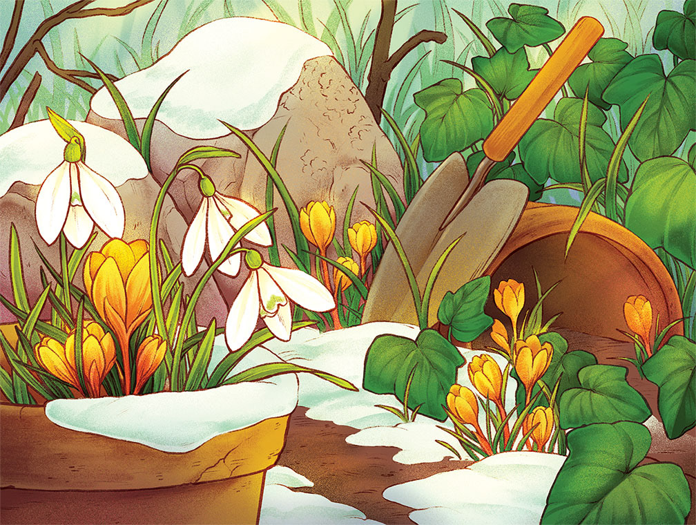 Spring spread for Bygone Works Month Anthology