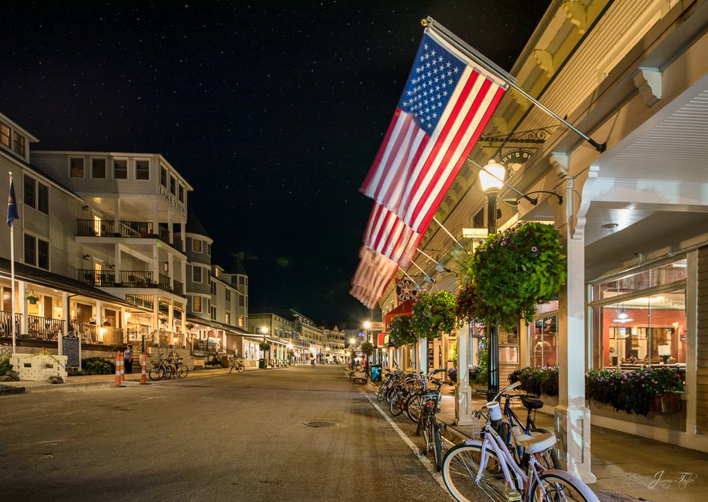 Mackinac Island at Night - Main Street