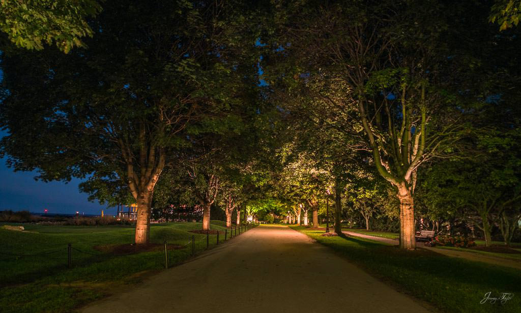 Mackinac Island at Night - Main Street near Mission Point Resort