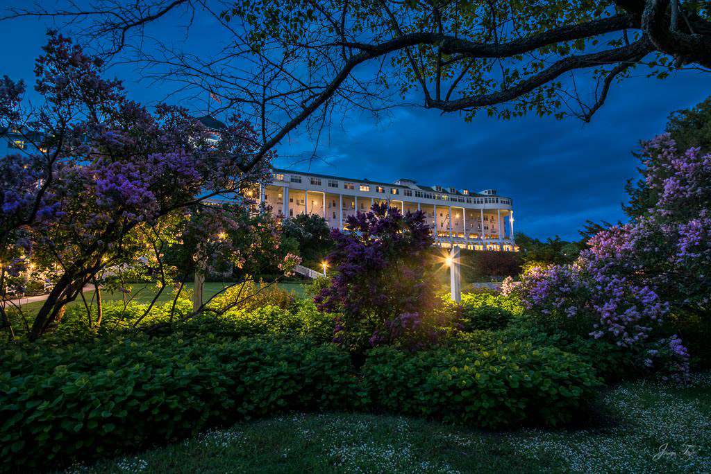 Beautiful image from the gardens at The Grand Hotel, Mackinac Island