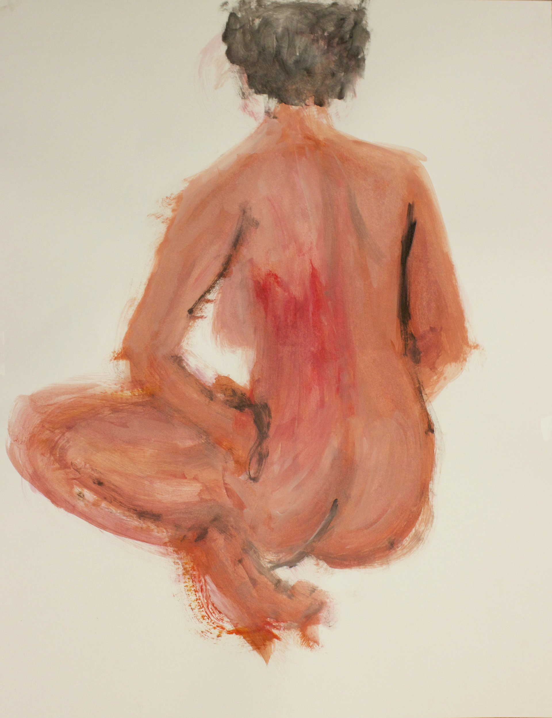 "Figure 1" 18x24, Acrylic on paper, 2014