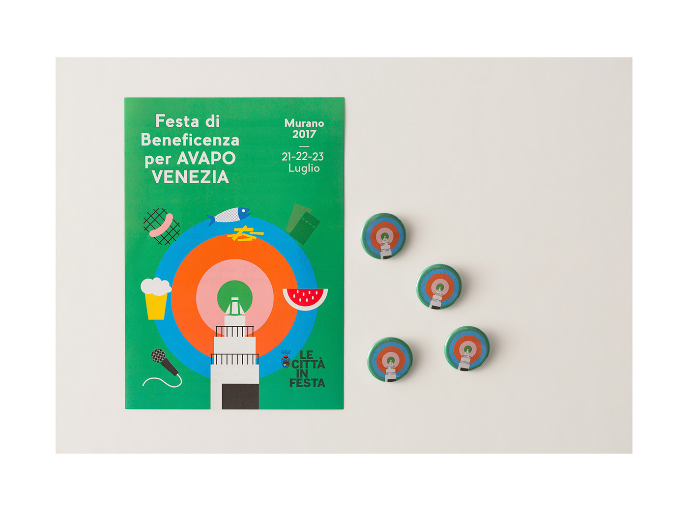 David Gil — Avapo Venezia, Brand identity, Festa di Murano flyer