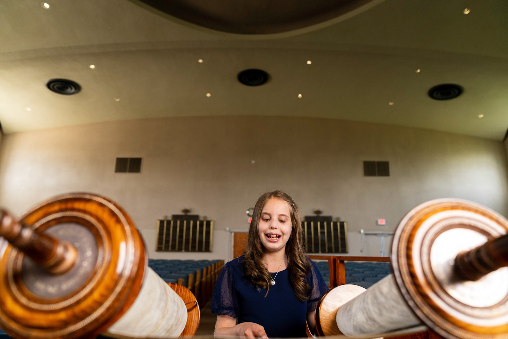Leora’s Bat Mitzvah portrait session at Ohev Sholom in Washington D.C.