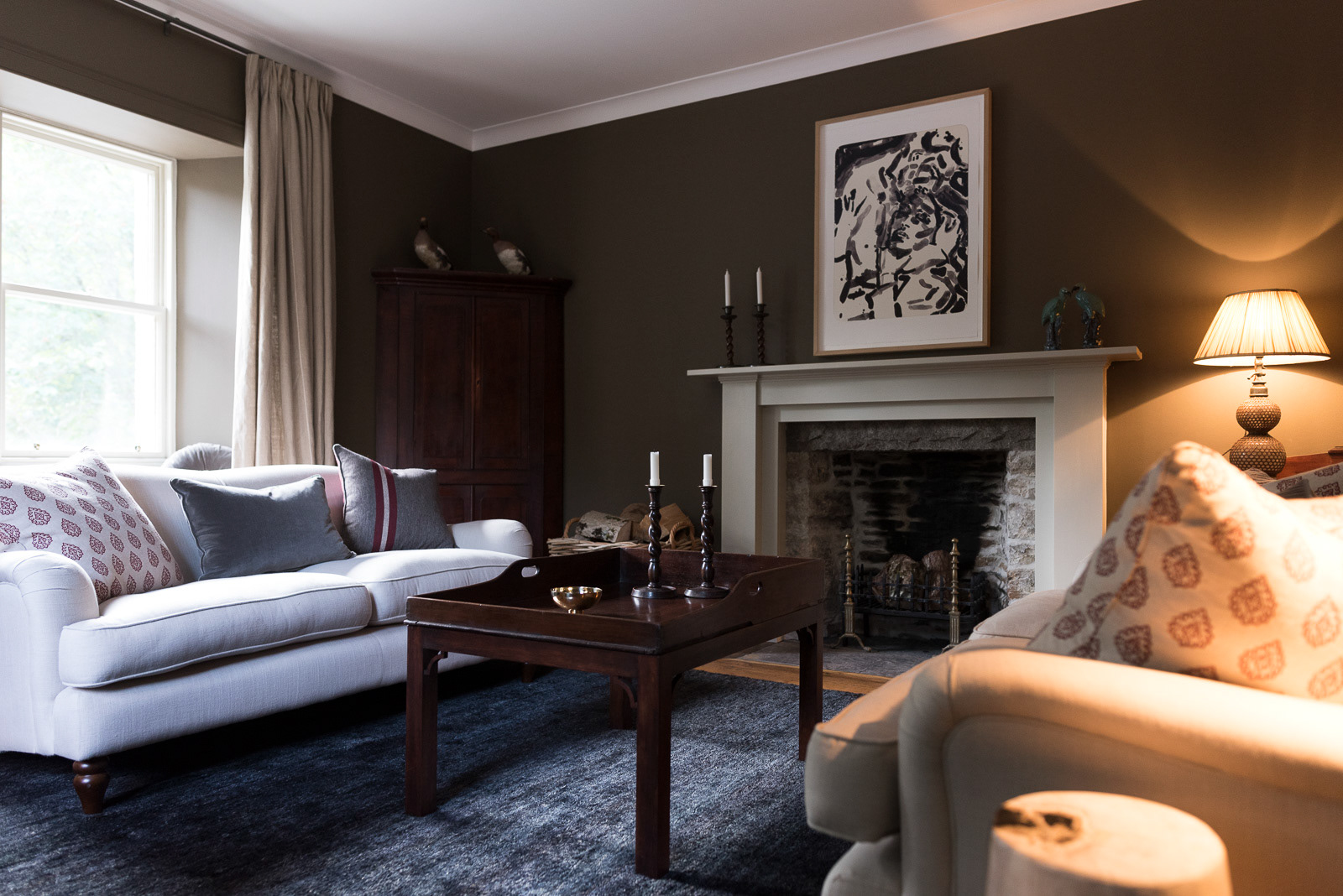 Living room - Shooting for Kinloch Lodge in Scotland - photo Martin Kaufmann