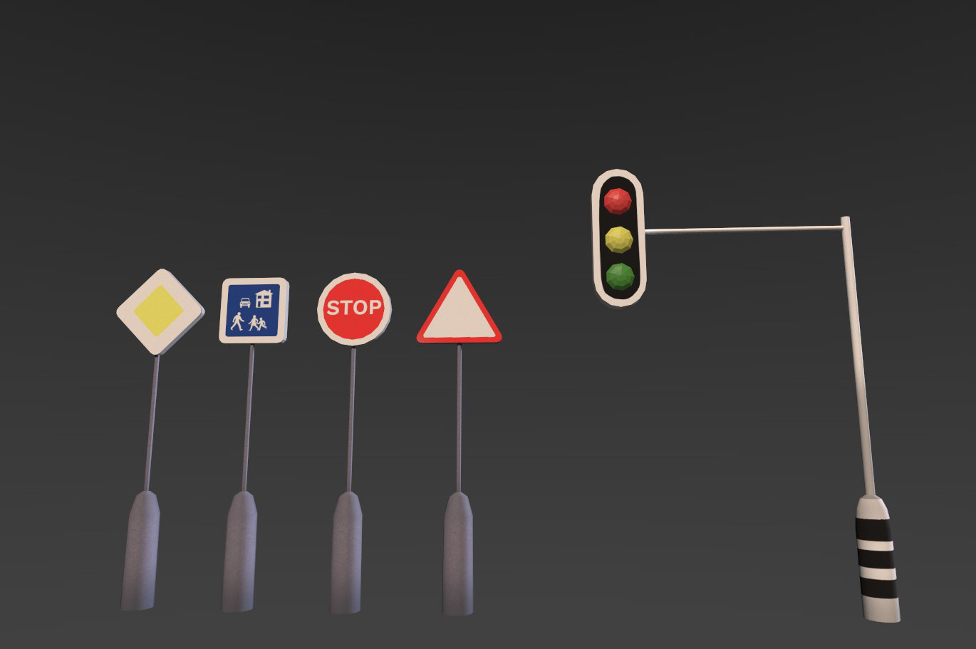 Street Signs and Traffic Light