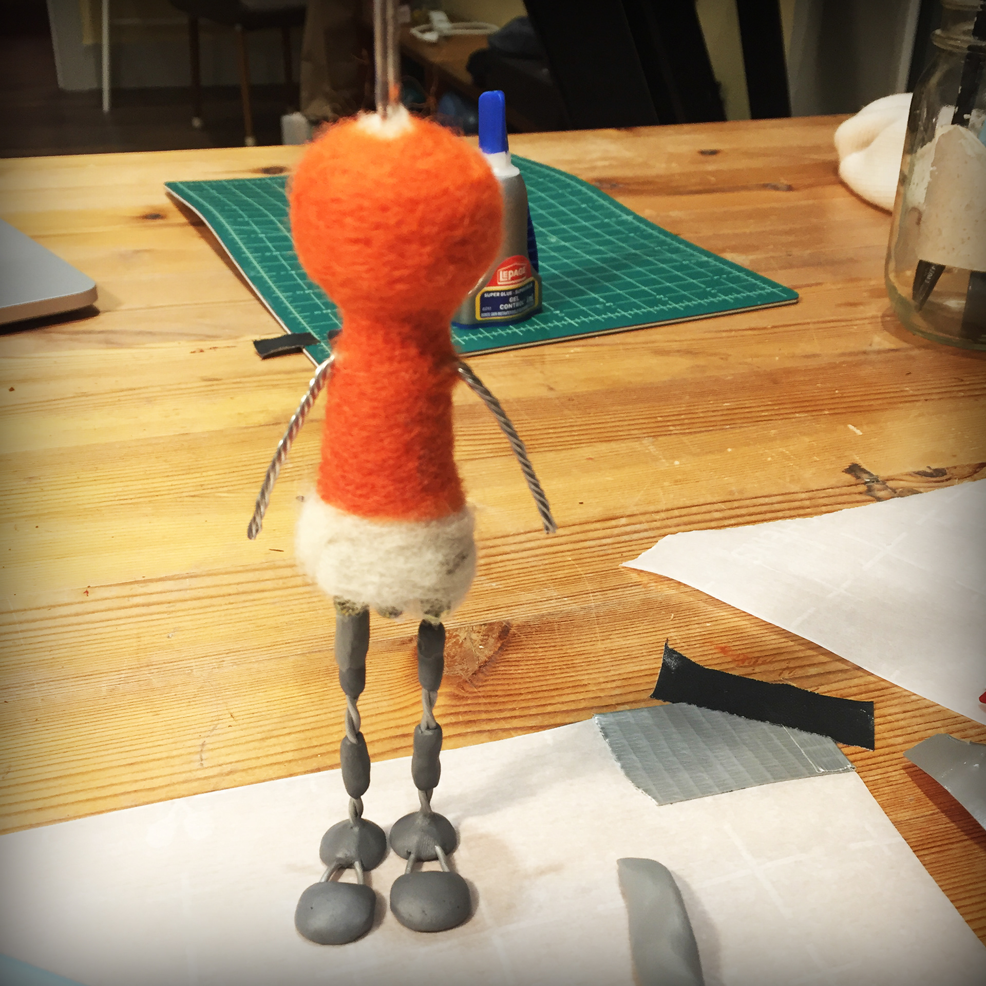 Felting the Puppet