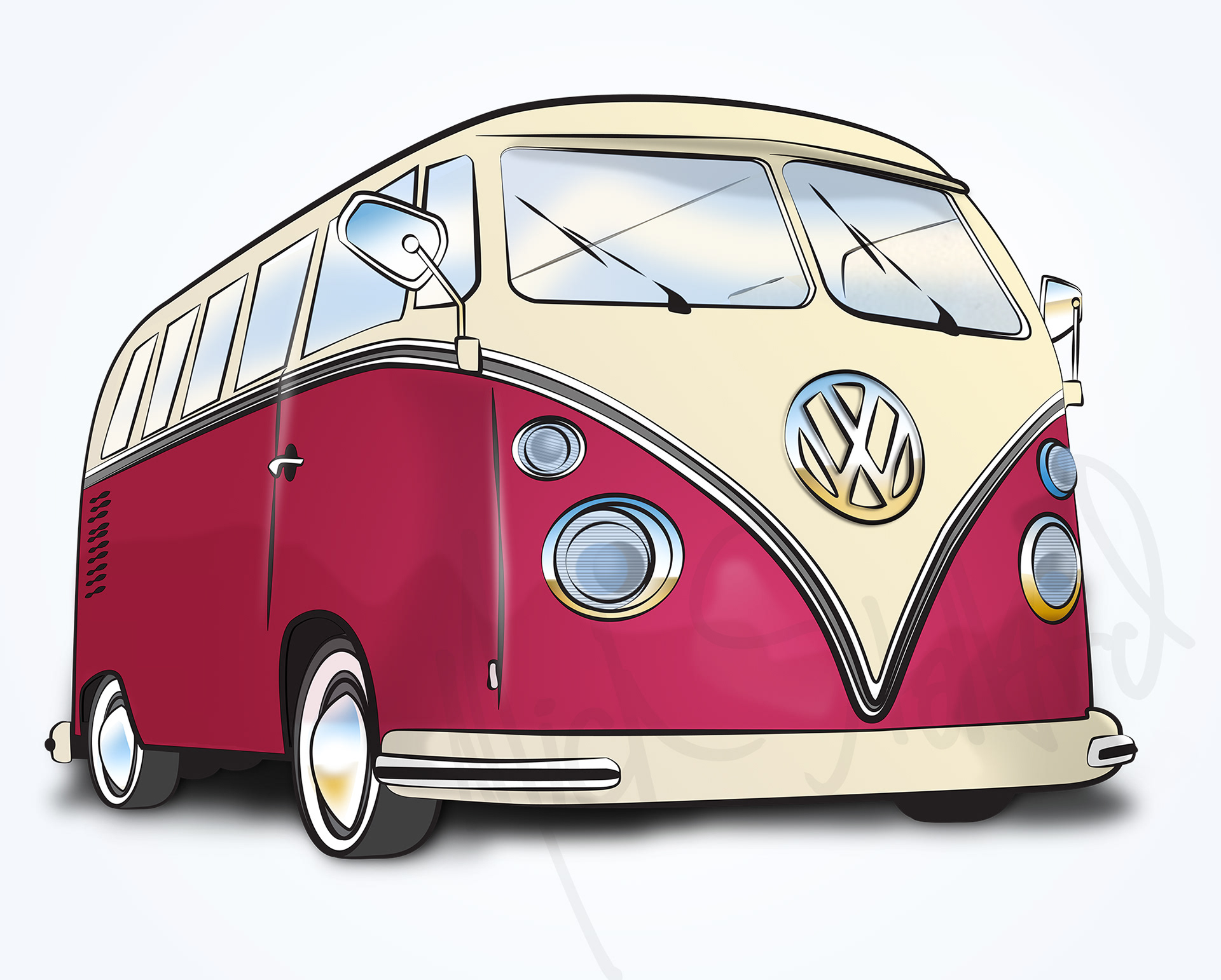 Michael Stallard Illustration - VW Camper Van