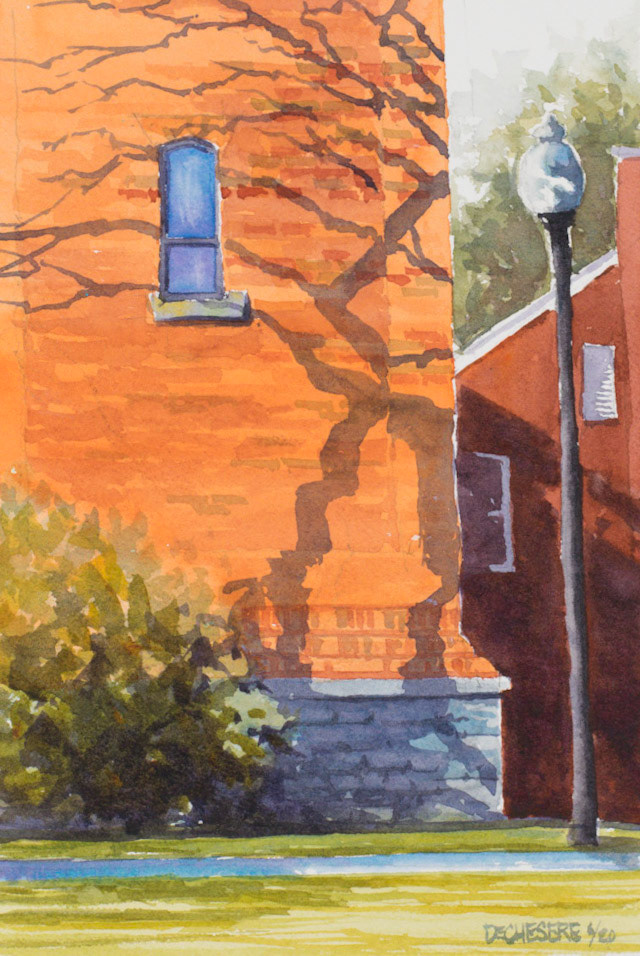 Orignal Watercolor St Marys Facade - $150