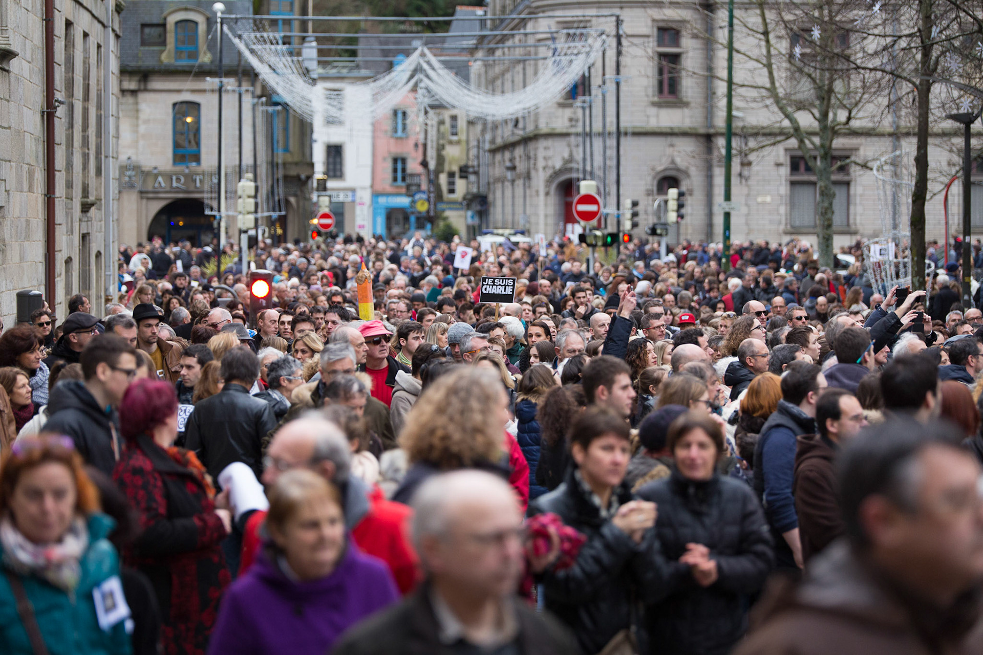 Manifestation "Je suis Charlie" à Quimper