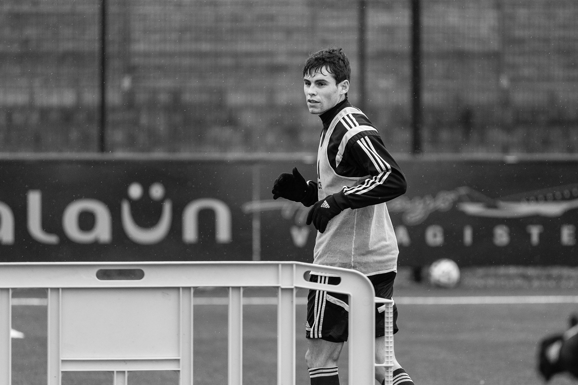Vincent Le Goff pendant l'entraînement au sein du FCL (Football Club de Lorient).
