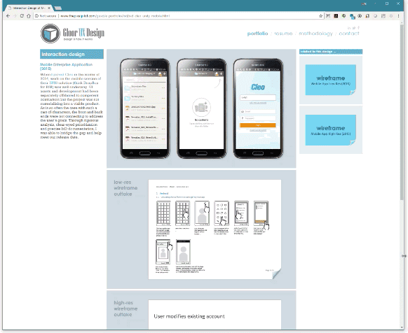 Animated GIF showing responsive screen layout