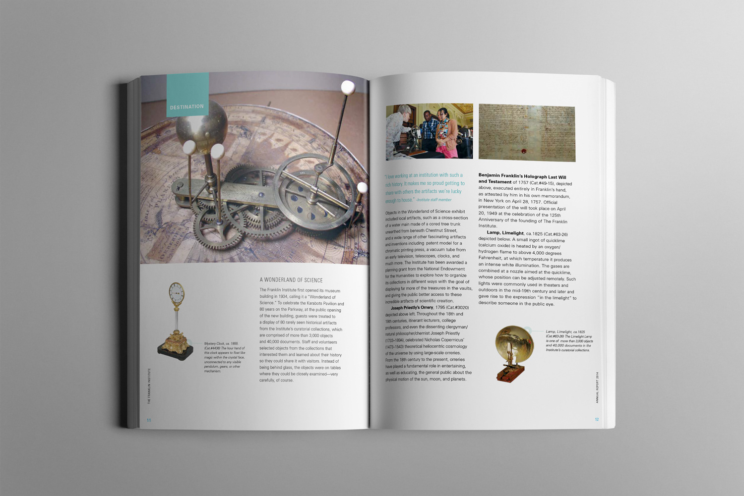 Spread about the curatorial department