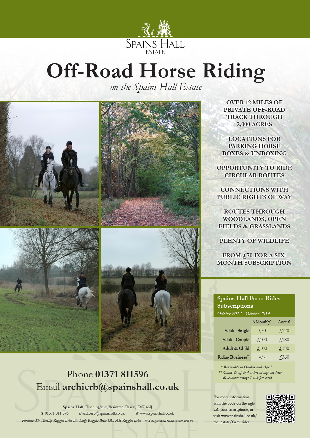 Spains Hall horse riding pass