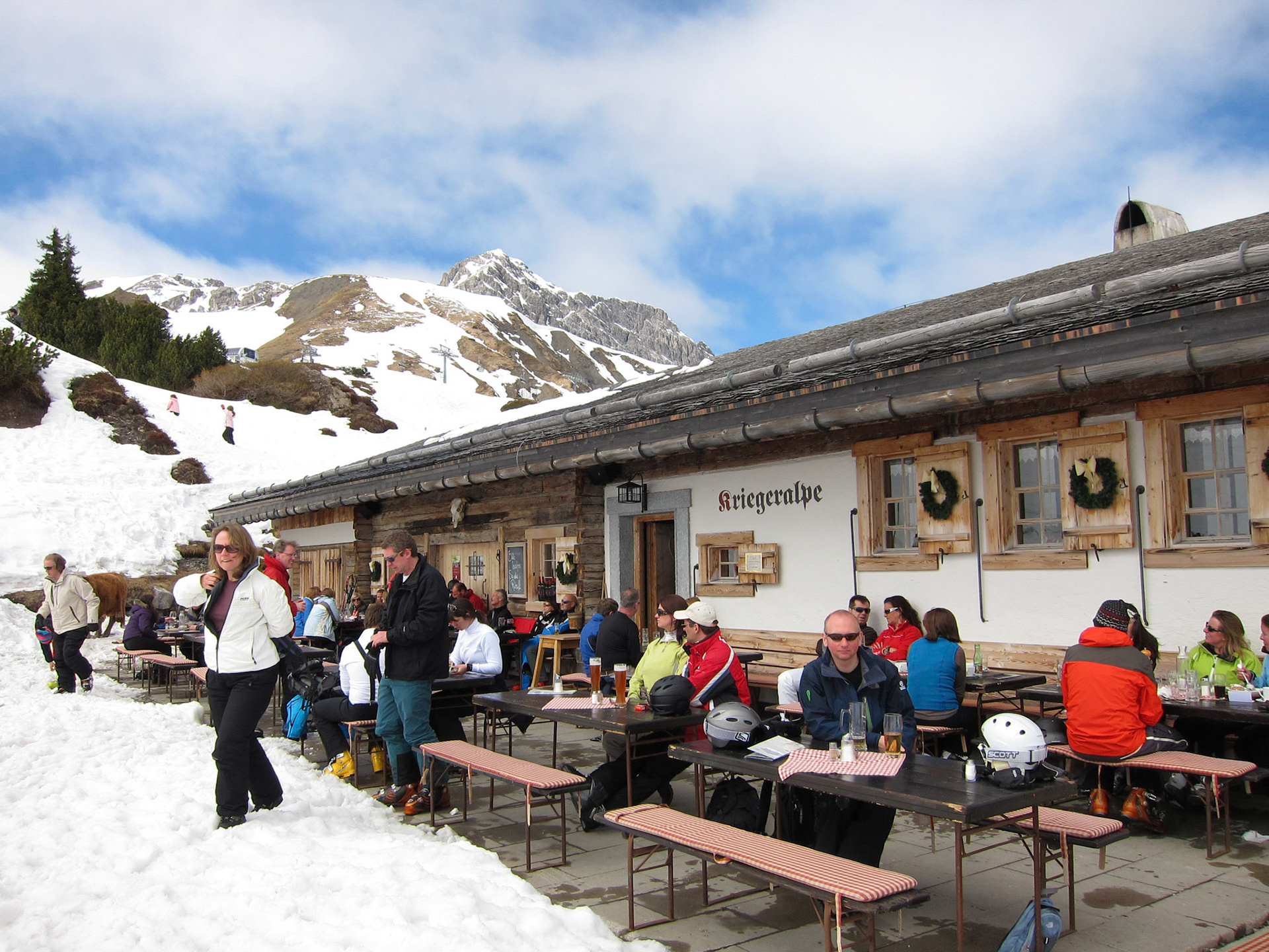 Enjoying the sun and view at Kriegeralpe