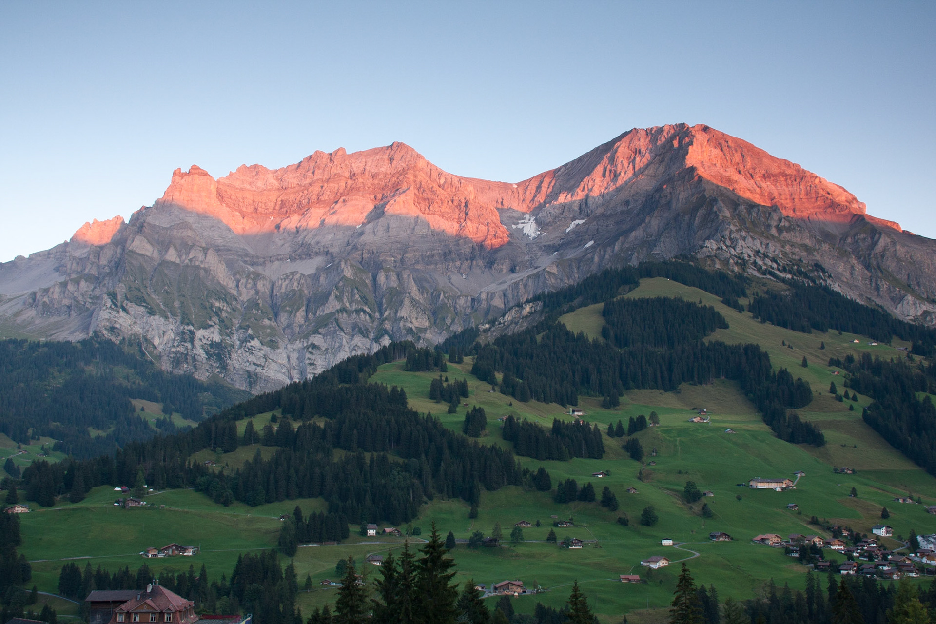 Amazing sunlight on the mountains