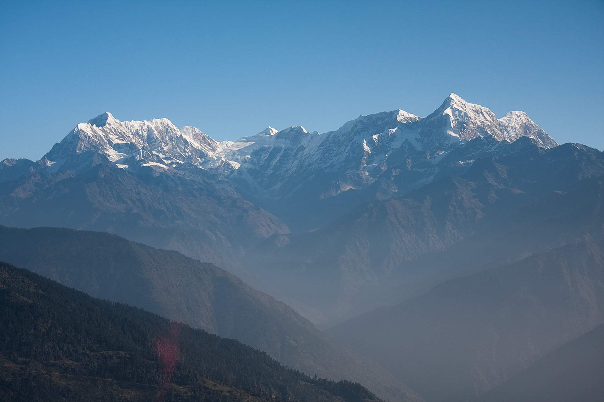 View from helicopter (flight from Kathmandu to Lukla)