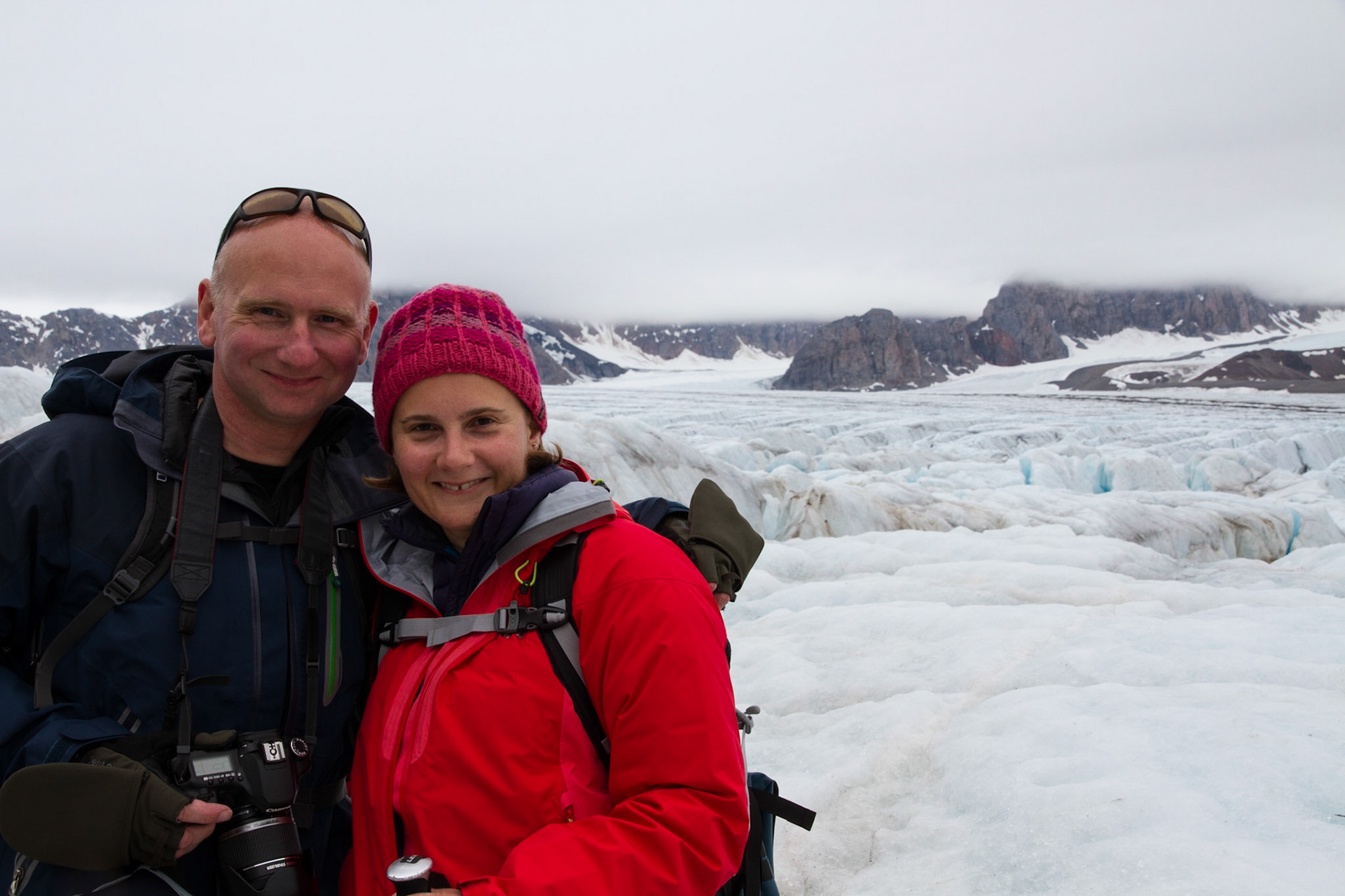 Us on 14th of July glacier