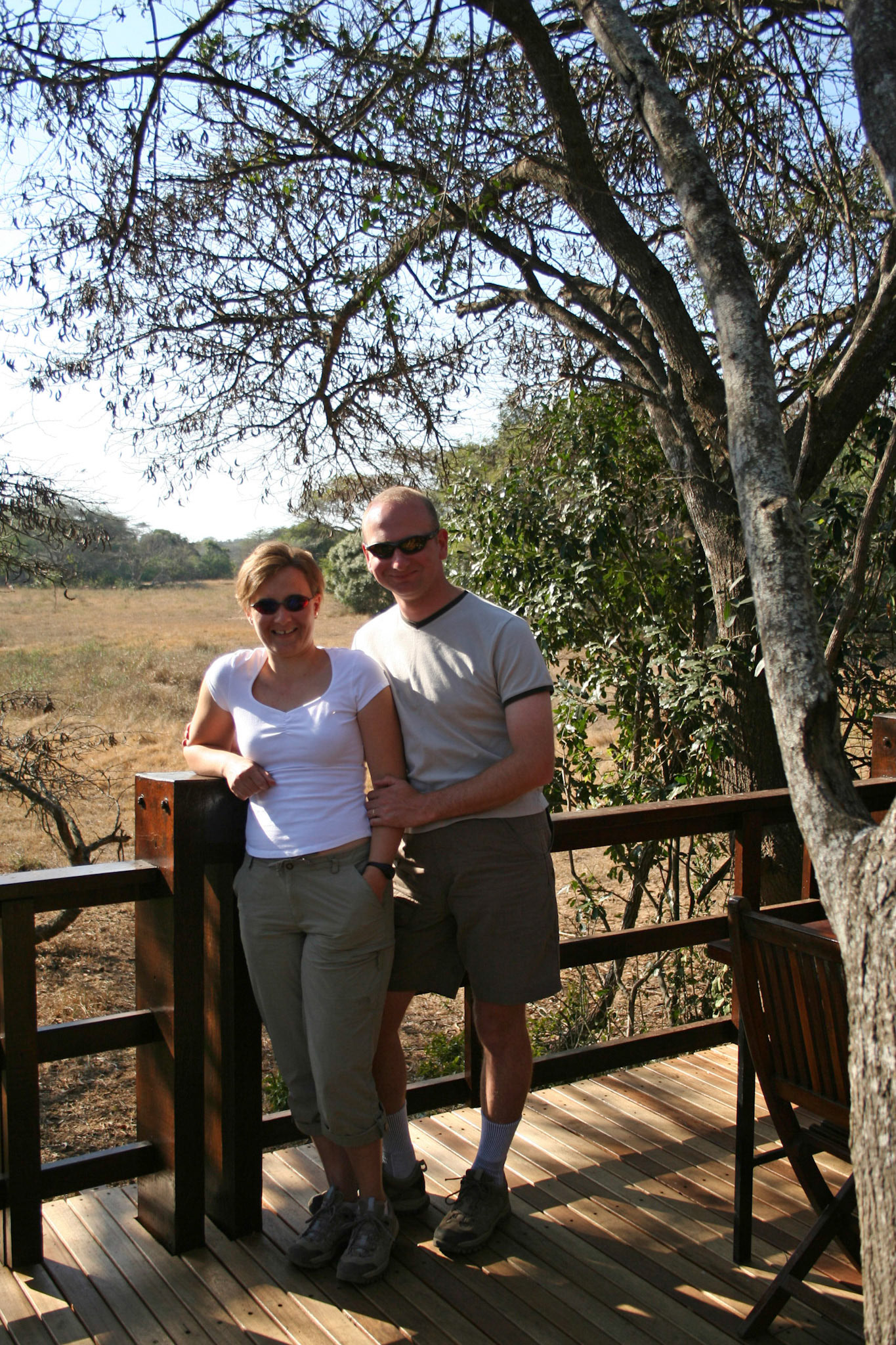 Us on the deck, Phinda Vlei Lodge