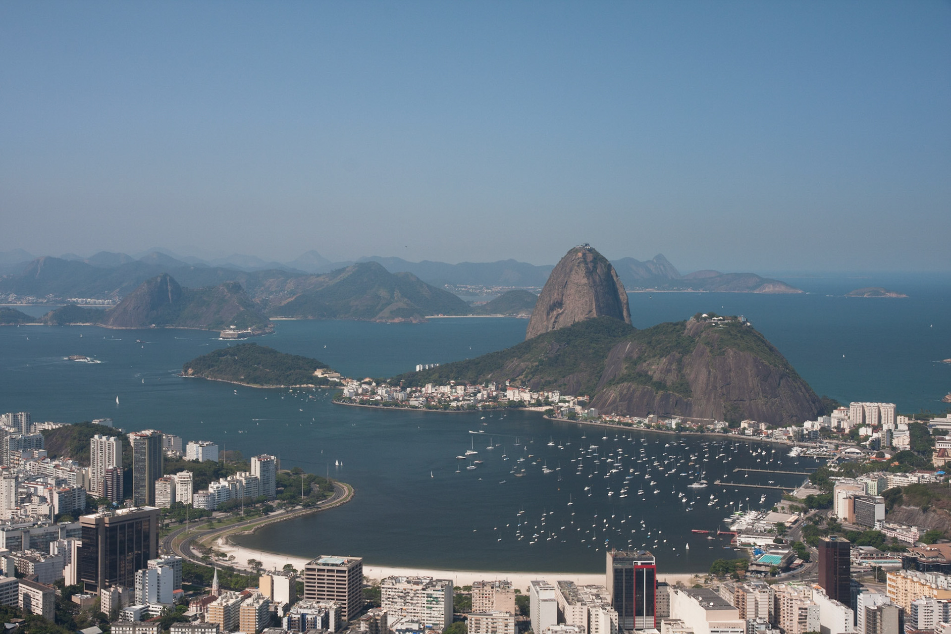 Sugar Loaf from the hills below the statue