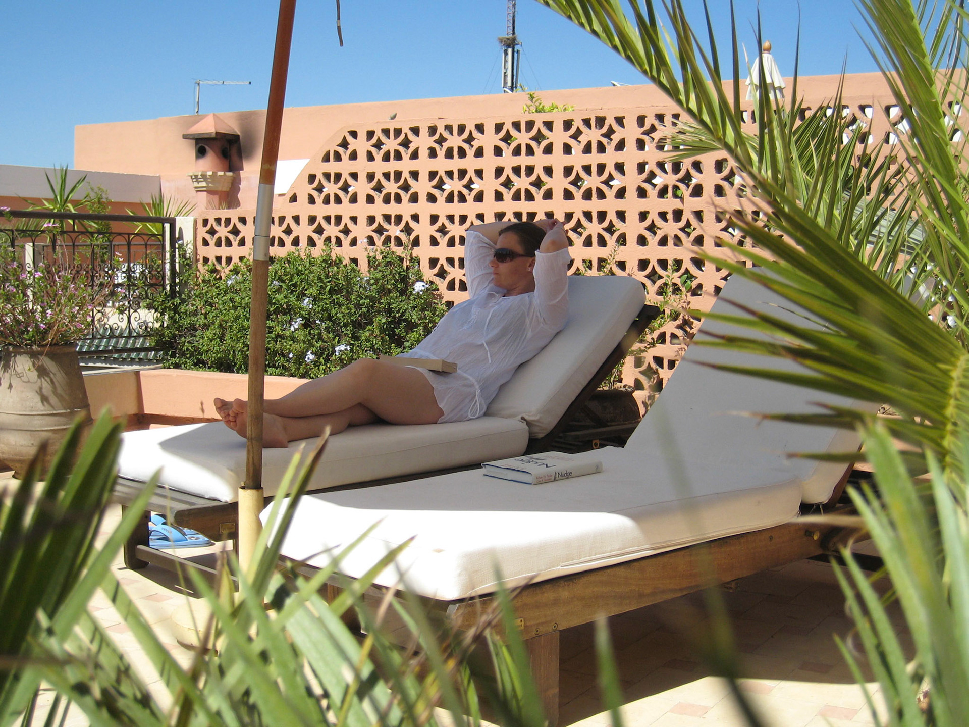 Relaxing on the terrace