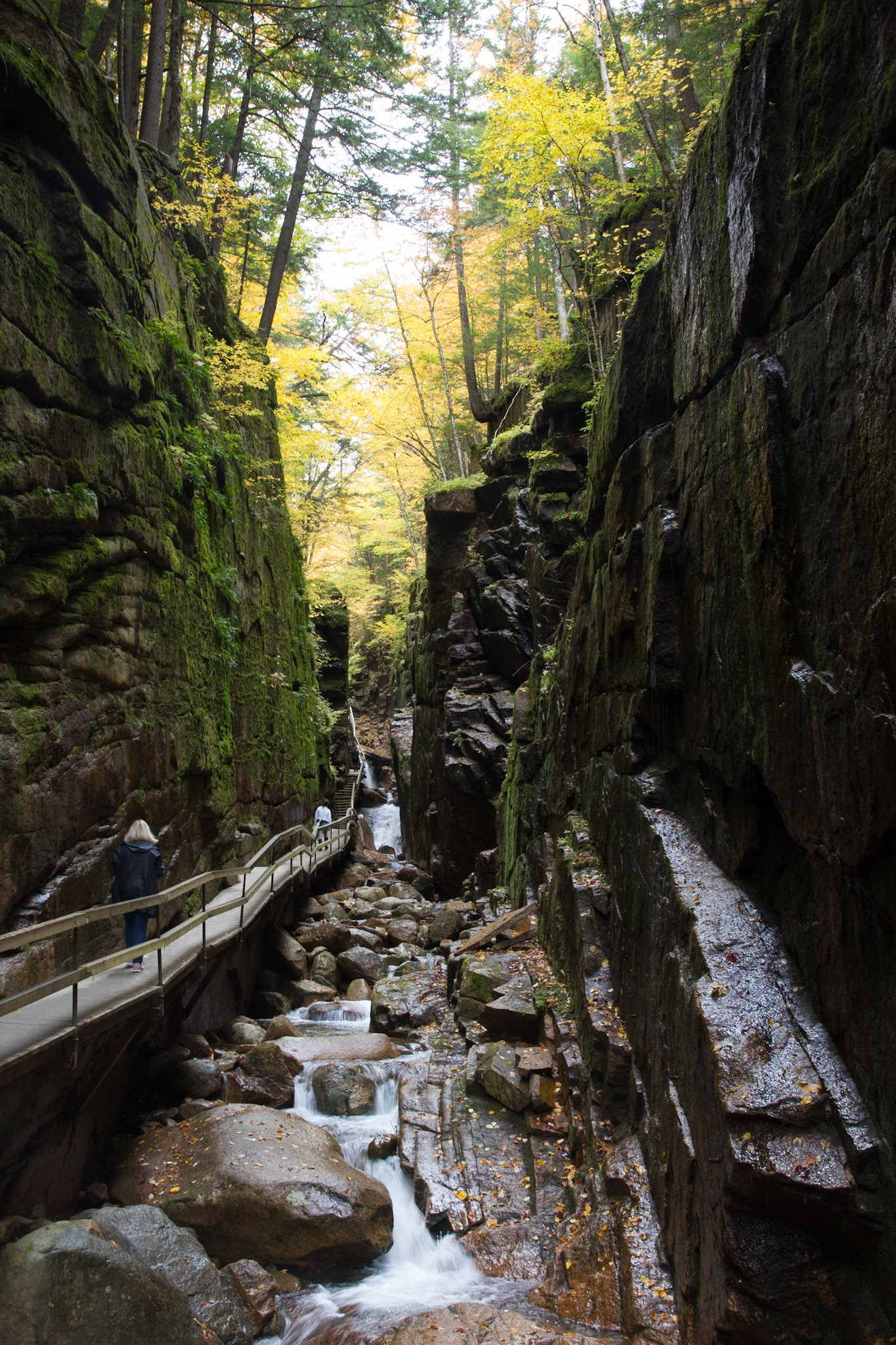 At Flume Gorge, Franconia Notch state park